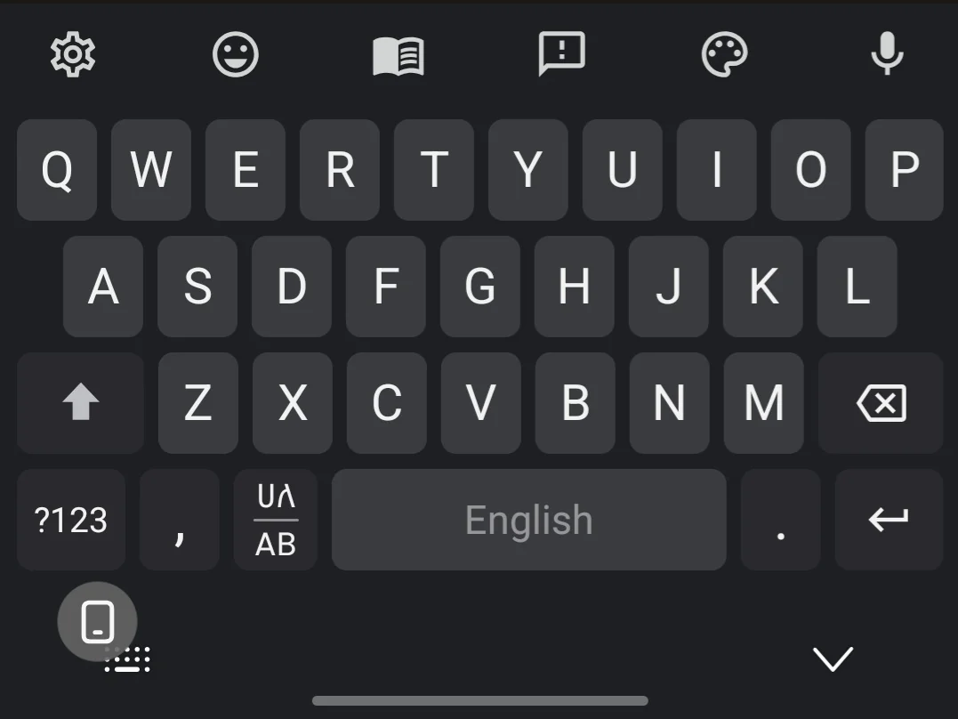 Addiyon Keyboard dark layout showing Amharic suggestions while texting